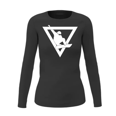 Never Underestimate An Old Snowboarder Women Long Sleeve Shirt